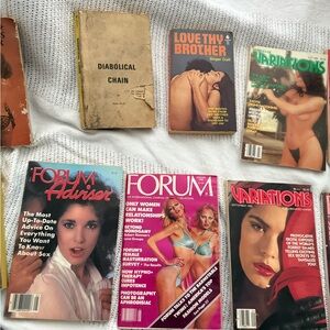 Vintage Men's Magazine Collection and soft cover books.